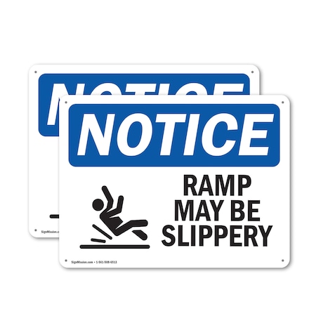 Signmission 10 in Height, 14 in Width, Plastic, Rectangle OS-2PACK-NS-P-1014-L-17982
